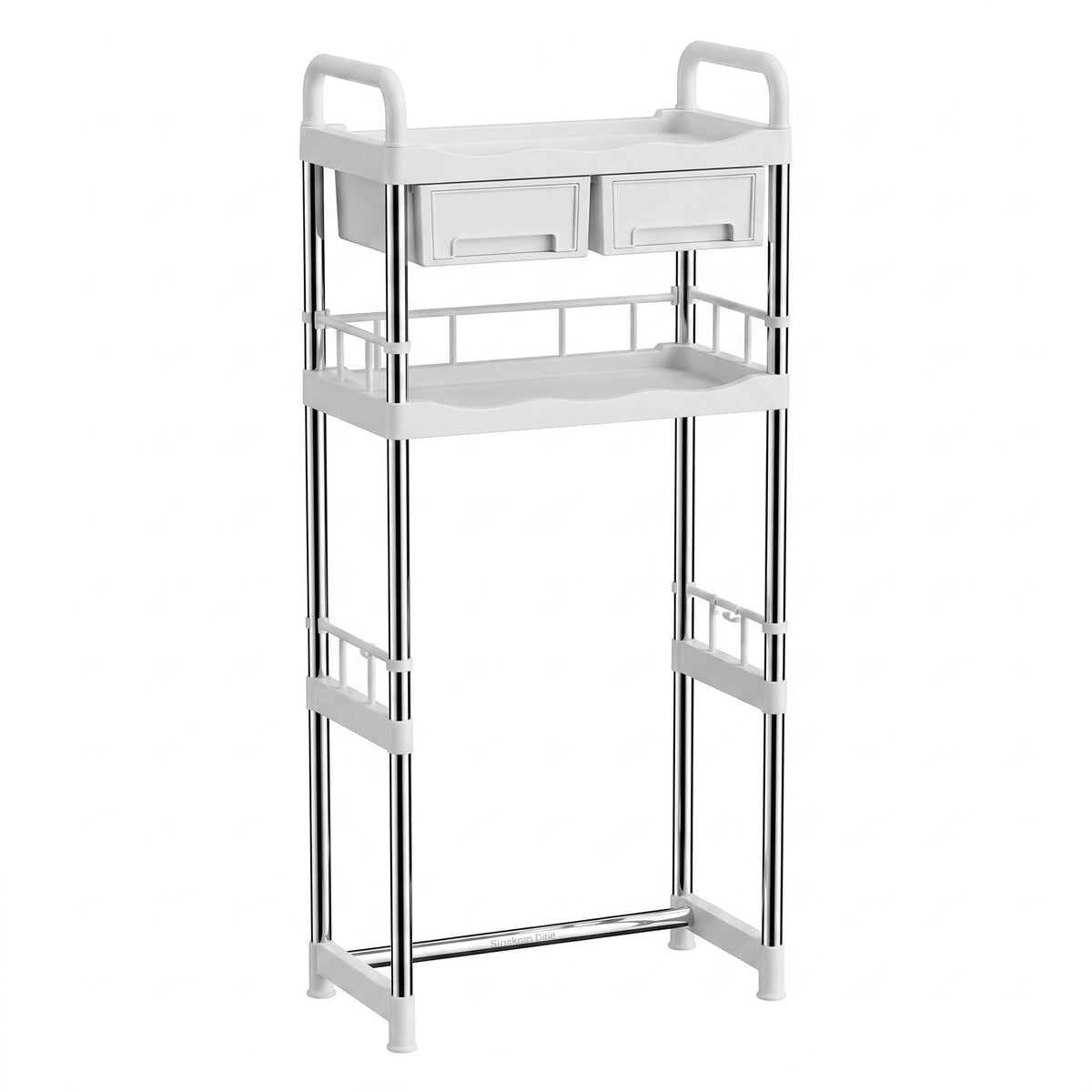 Freestanding Over-the-Toilet Storage Shelf, Bathroom Gap Organizer Rack, Space-Saving Bathroom Storage for Beside Vanity & Toilet